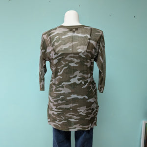 Sz1X Camo Semi Sheer Sweater Lane Bryant