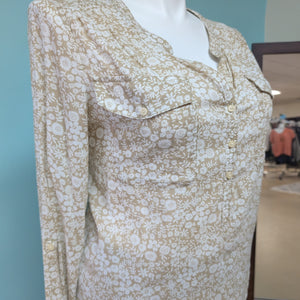 SzXL Taupe Floral Top St John's Bay