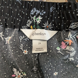 Sz2X Black Floral CJ Banks Pants