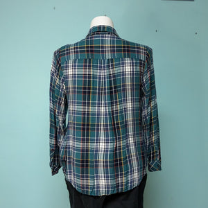 Sz2X Green Plaid Button Up