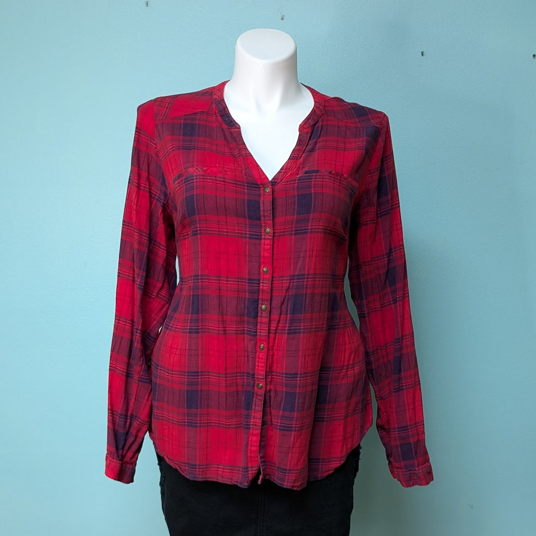 Sz2X Red Plaid Top Maurices