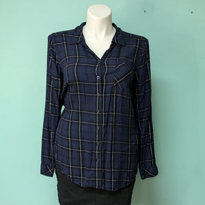 Sz2X Torrid Blue Plaid Button Up