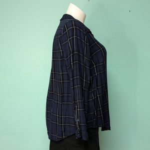 Sz2X Torrid Blue Plaid Button Up