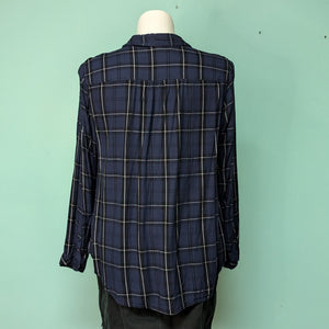 Sz2X Torrid Blue Plaid Button Up