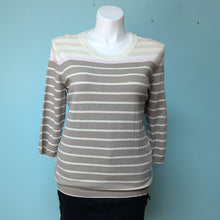 Load image into Gallery viewer, Sz2X Tan Stripe Sweater Eddie Bauer