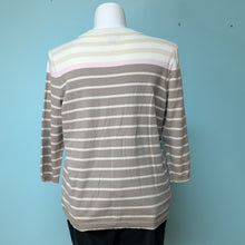 Load image into Gallery viewer, Sz2X Tan Stripe Sweater Eddie Bauer