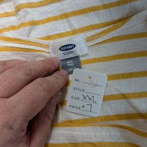 SzXXL Old Navy Yellow Stripe tee