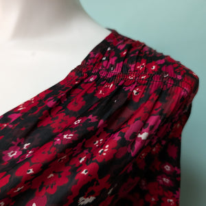 Sz2X Red Floral Lane Bryant Dress Top