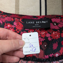 Load image into Gallery viewer, Sz2X Red Floral Lane Bryant Dress Top