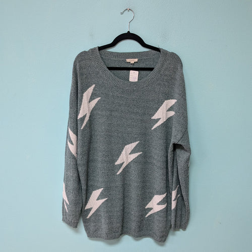 Sz2X Sage Lightning Bolt Sweater Oddi