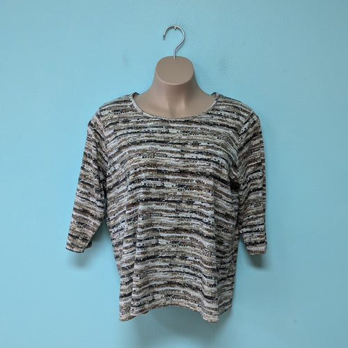 Sz2X Multi Brown Striped Tee C&K Designs