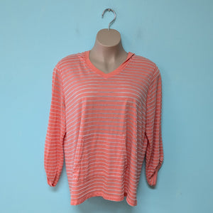 Sz2X Coral Stripe Hoodie