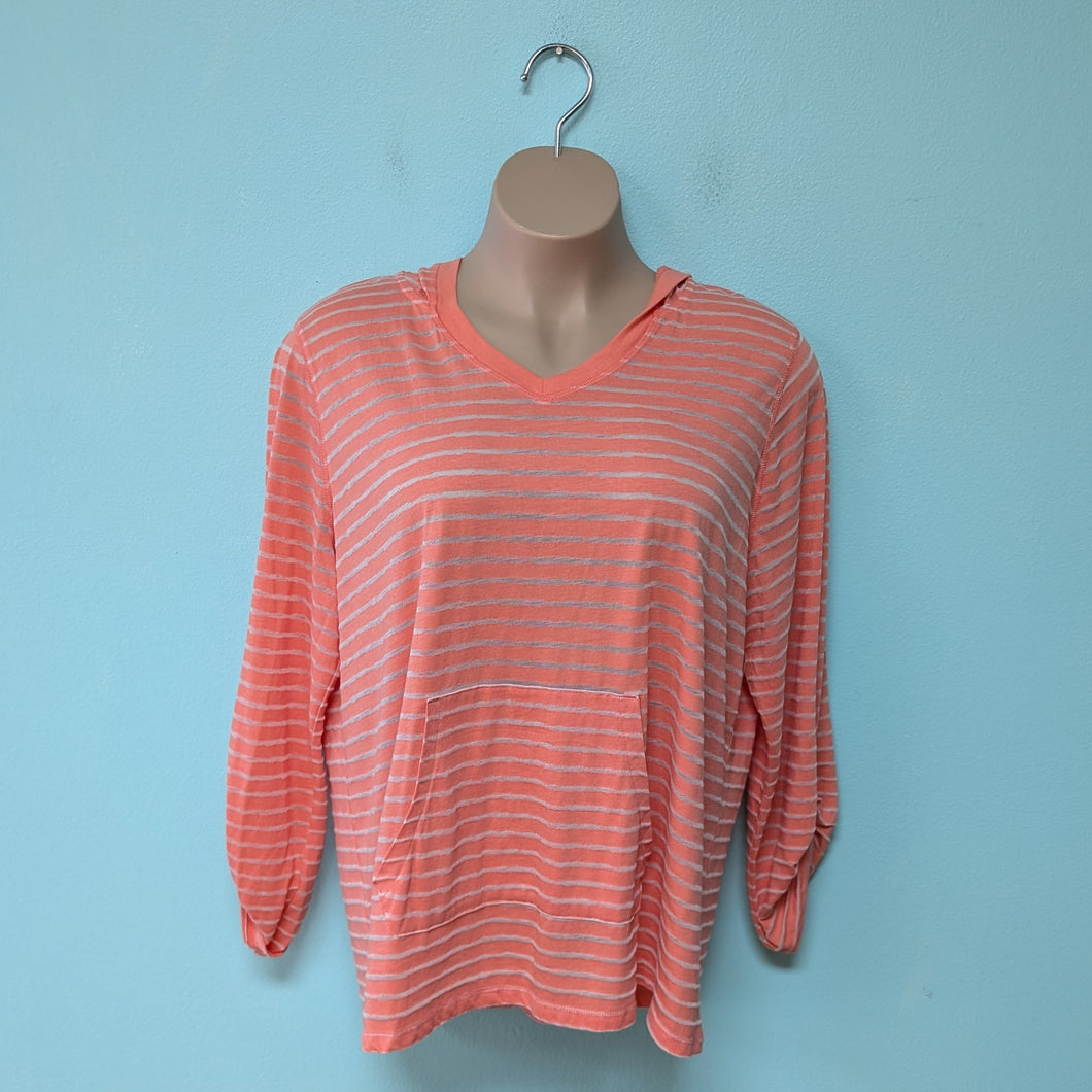 Sz2X Coral Stripe Hoodie