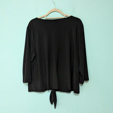 Load image into Gallery viewer, Sz2X Black Tie Front Knit Top Coco Bianco