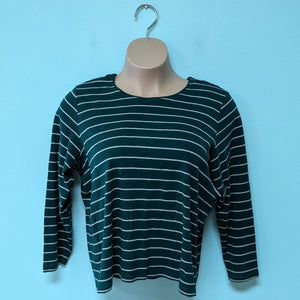 Sz2X Green Stripe Long Sleeve Tee