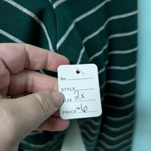 Load image into Gallery viewer, Sz2X Green Stripe Long Sleeve Tee