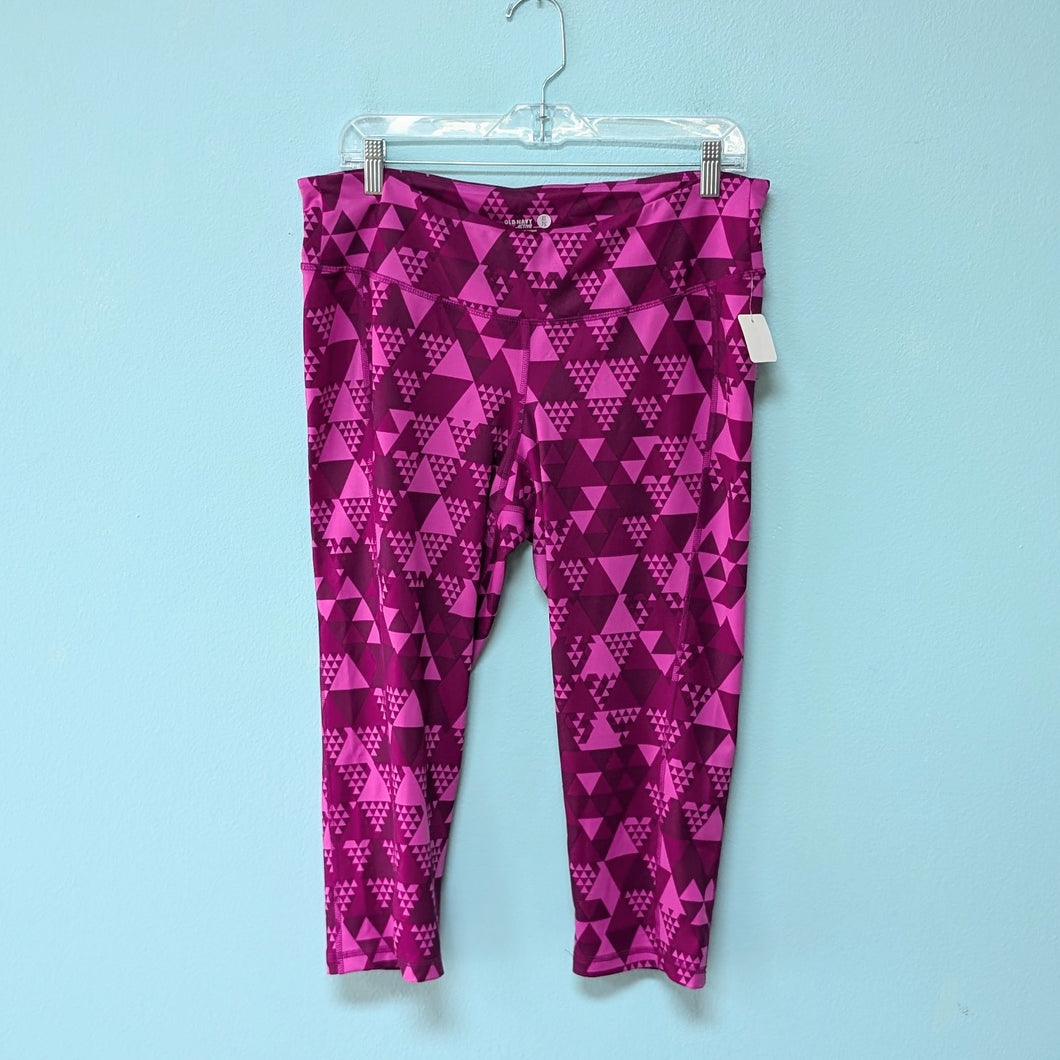 SzXL Pink GeoTriangle Old Navy Capri