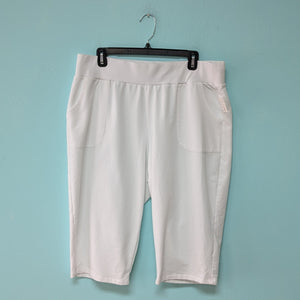 Sz1X White CJ Banks Capri Leggings