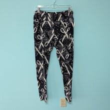 Load image into Gallery viewer, Black and White Scissor Print Lularoe TC Leggings