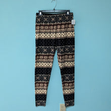 Load image into Gallery viewer, Sz1X/2X Brown/Black Fair Aisle Legging