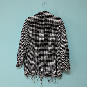 Sz1X Black/White Houndstooth Bloomchic Jacket