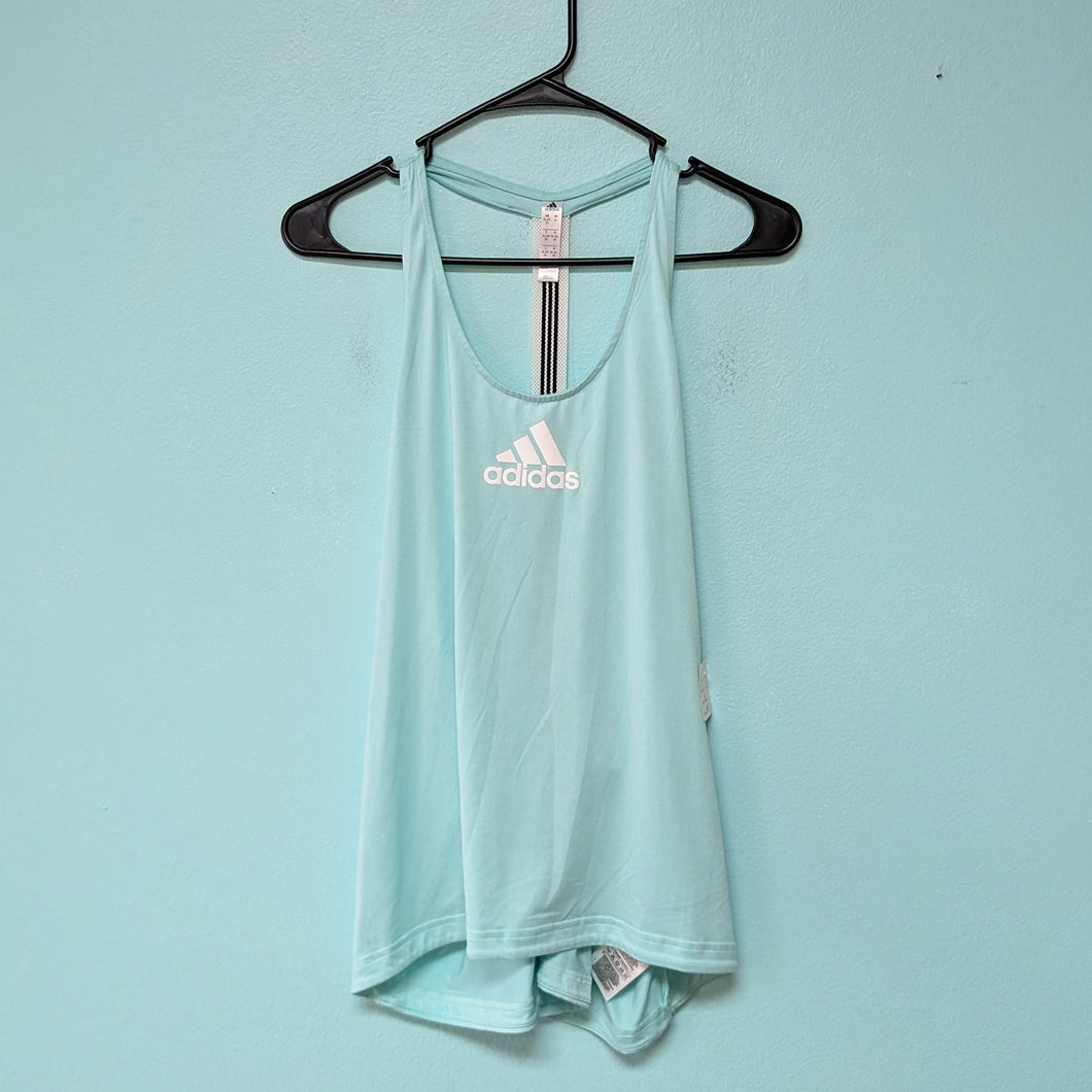 SzXL Aqua Blue Racer Back Adidas Tank