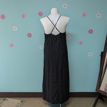 Load image into Gallery viewer, SzXL Black and White Polka Dot Maxi Dress