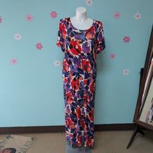 Load image into Gallery viewer, SzXL Colleen Lopez Red and Purple Floral Maxi Dress