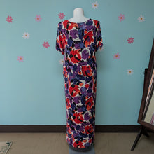 Load image into Gallery viewer, SzXL Colleen Lopez Red and Purple Floral Maxi Dress