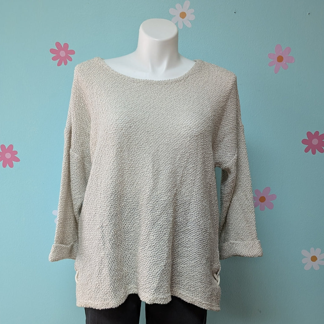 SzXL Robert Louis Crem Loose Weave Sweater