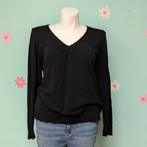 Sz3X Lane Bryant Black V-Neck Sweater