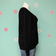 Load image into Gallery viewer, Sz3X Lane Bryant Black V-Neck Sweater