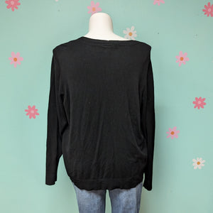 Sz3X Lane Bryant Black V-Neck Sweater