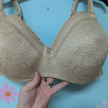 Load image into Gallery viewer, Sz46D Casique Beige Balconette Lace Padded Bra