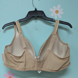 Sz46D Casique Beige Balconette Lace Padded Bra