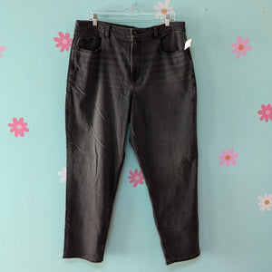 Sz18W American Eagle Black Straight Leg Denim NWT