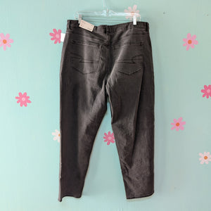 Sz18W American Eagle Black Straight Leg Denim NWT