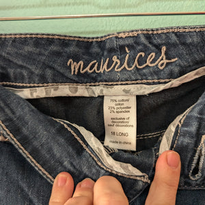 Sz18L Maurices Straight Leg Denim