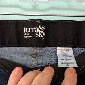 Sz18W Terra & Sky Wide Leg Denim