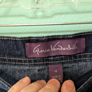 Sz18 Gloria Vanderbilt Dark Denim