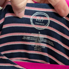 Load image into Gallery viewer, Sz3X Pink/Navy Stripe Cold Shoulder Maurice&#39;s Tee