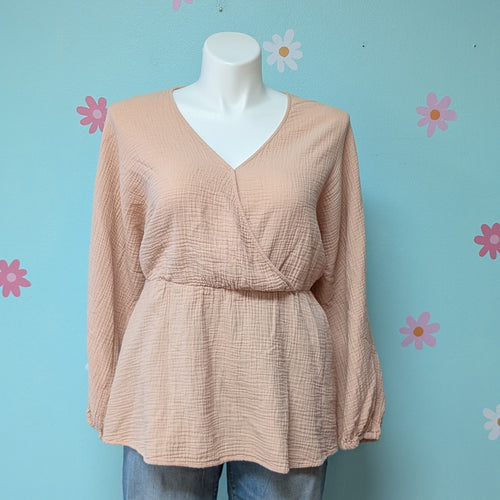 Sz3X Light Pink Ava & Viv Peplum