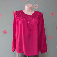 Load image into Gallery viewer, SzL Isaac Mizarahi Bright Pink Blouse