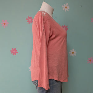 SzXL Maurices Pink Long Sleeve Tee