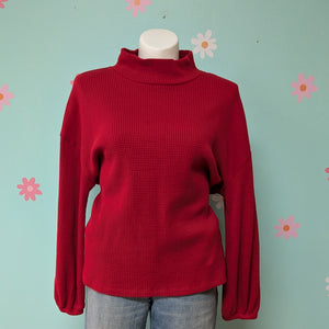 Sz1X Ava & Viv Red Heavy Thermal Sweater