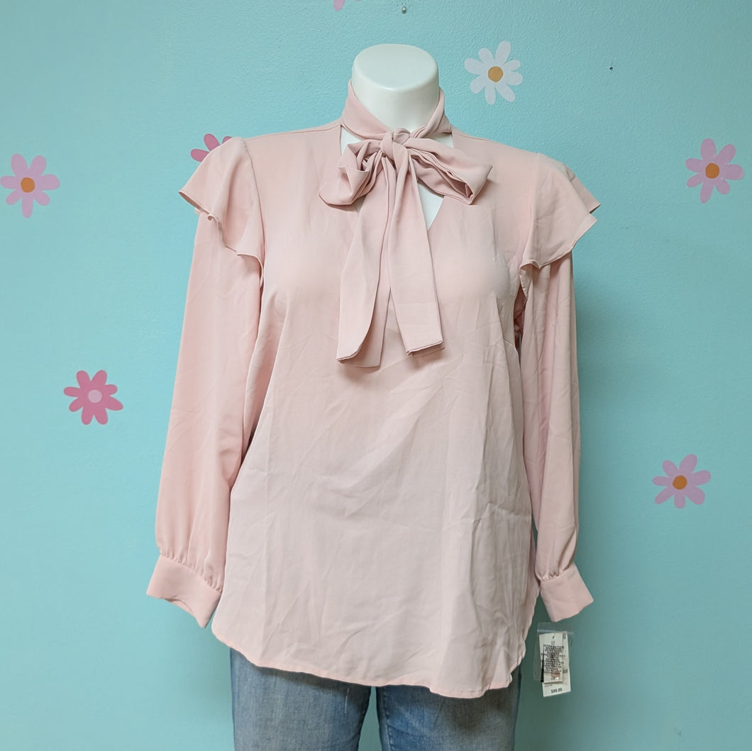 Sz1X Bar III  Light Pink Secretary Top NWT