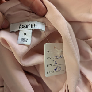 Sz1X Bar III  Light Pink Secretary Top NWT