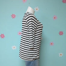 Load image into Gallery viewer, Sz1X A&amp;I Black and White Stripe Long Sleeve Tee