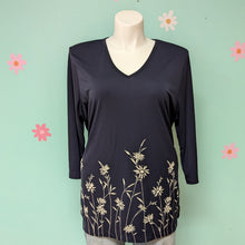 Load image into Gallery viewer, Sz1X Liz Claiborne Navy/White Floral