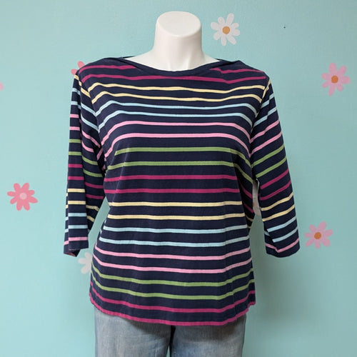 Sz2X Appleseed 's Multi Color Stripe Long Sleeve Tee